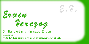 ervin herczog business card